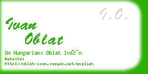 ivan oblat business card